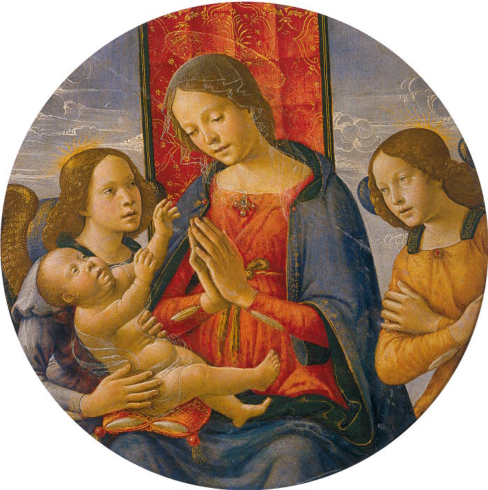 Virgin Adoring the Child with Two Angels